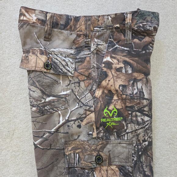 Realtree Xtra Youth XL 14/16 Cargo Camo Pants Brown Tan - Picture 5 of 16